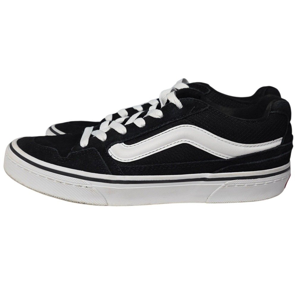 Vans Caldrone Sneakers Womens 8 Black White Skate Casual Low Top Lace Up Shoes - Picture 3 of 9